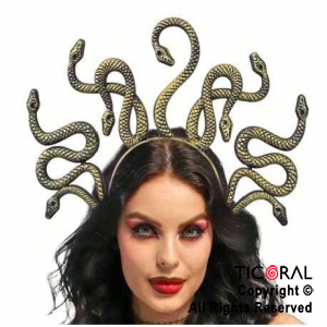 VINCHA MEDUSA ORO x 1